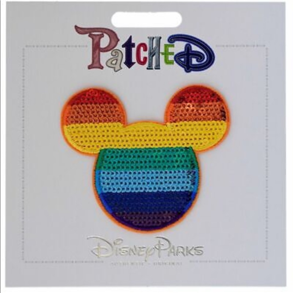 Mickey Head Rainbow Patch